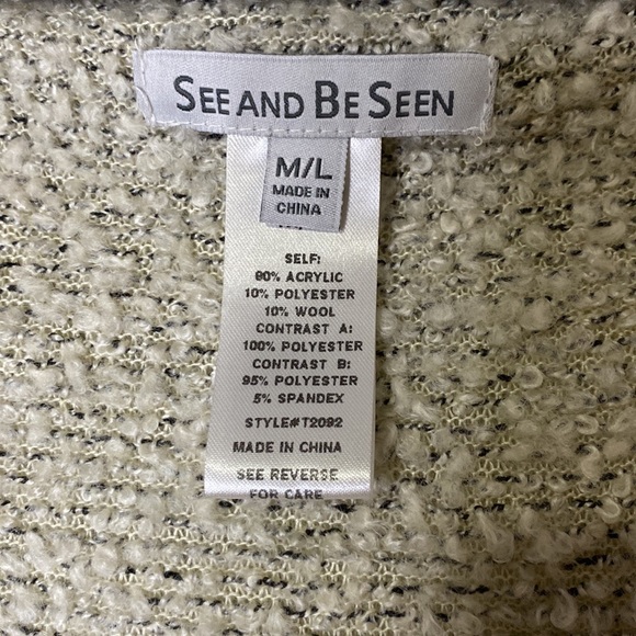 See and Be Seen Vest Cardigan Sweater size M / L cozy & warm - Picture 3 of 10